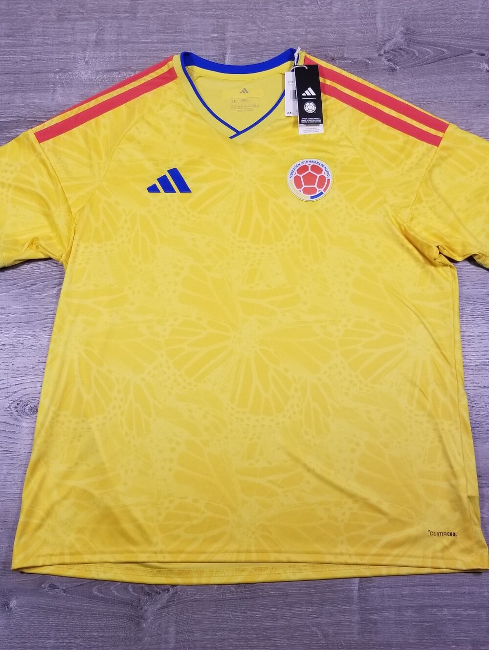 NWT Colombia Adidas 2026 World Cup National Team Yellow Men's Home Soccer Jersey